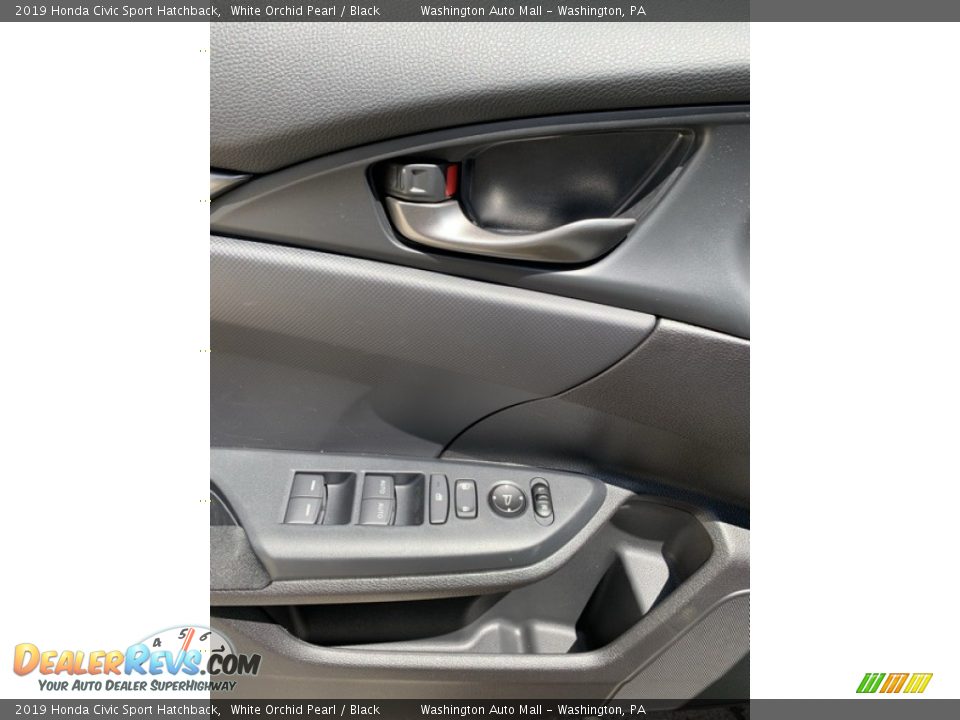 2019 Honda Civic Sport Hatchback White Orchid Pearl / Black Photo #11