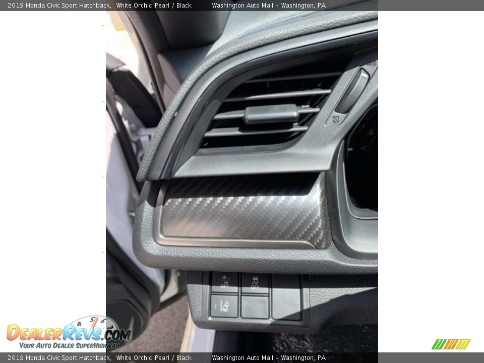 2019 Honda Civic Sport Hatchback White Orchid Pearl / Black Photo #12