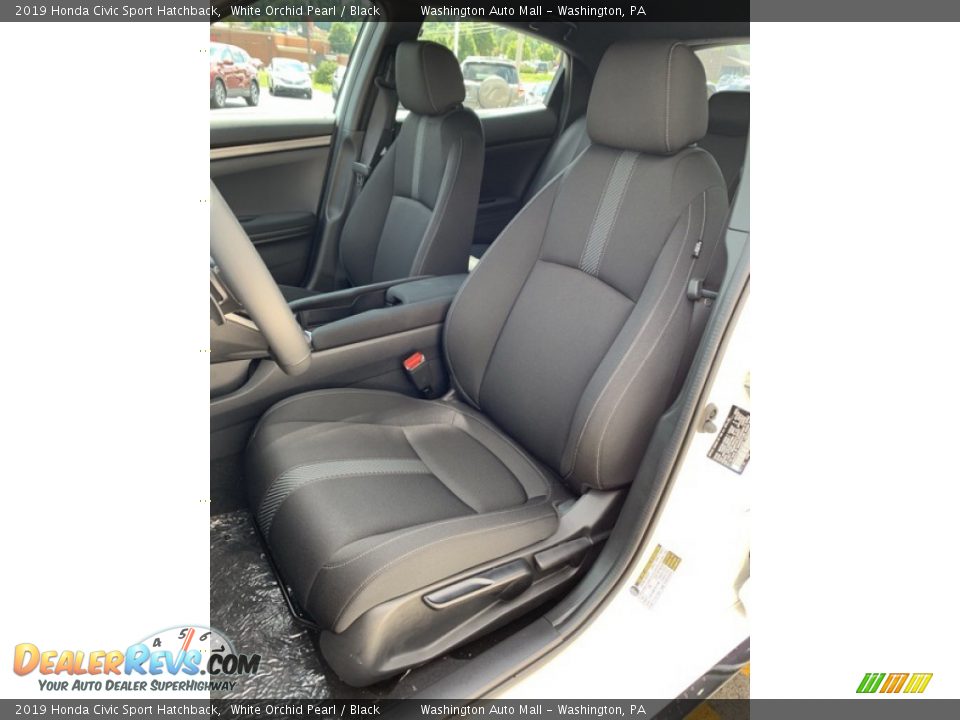 2019 Honda Civic Sport Hatchback White Orchid Pearl / Black Photo #14