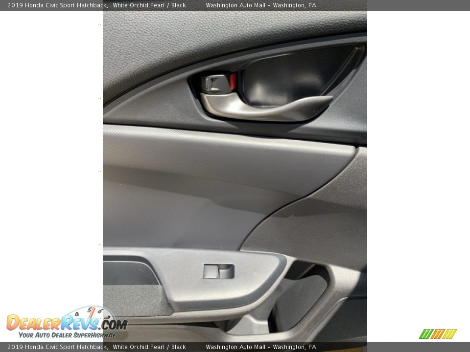 2019 Honda Civic Sport Hatchback White Orchid Pearl / Black Photo #17