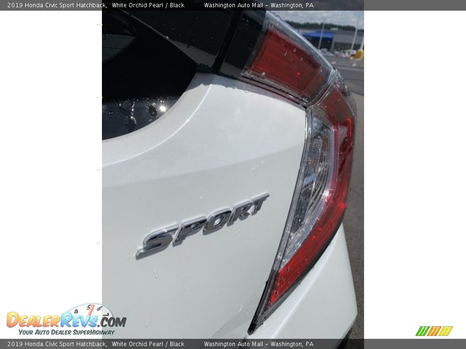 2019 Honda Civic Sport Hatchback White Orchid Pearl / Black Photo #22