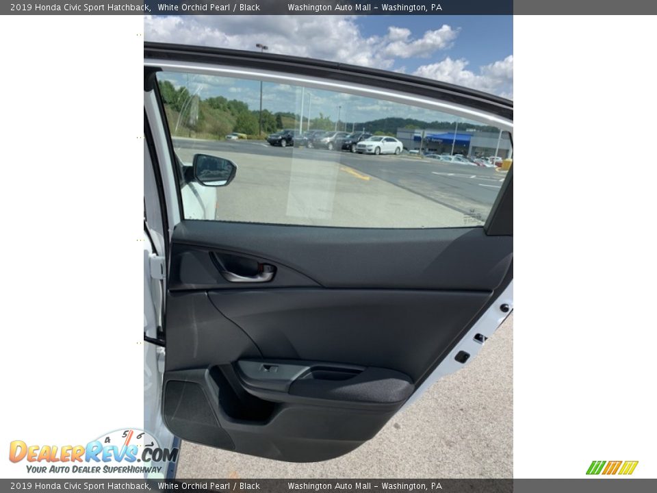 2019 Honda Civic Sport Hatchback White Orchid Pearl / Black Photo #23
