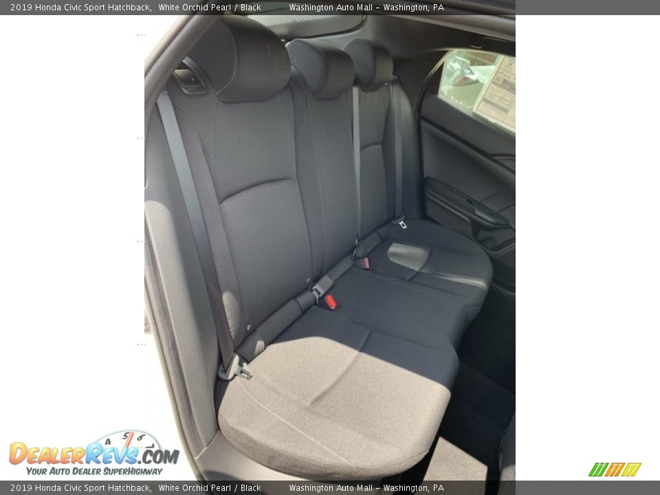 2019 Honda Civic Sport Hatchback White Orchid Pearl / Black Photo #24
