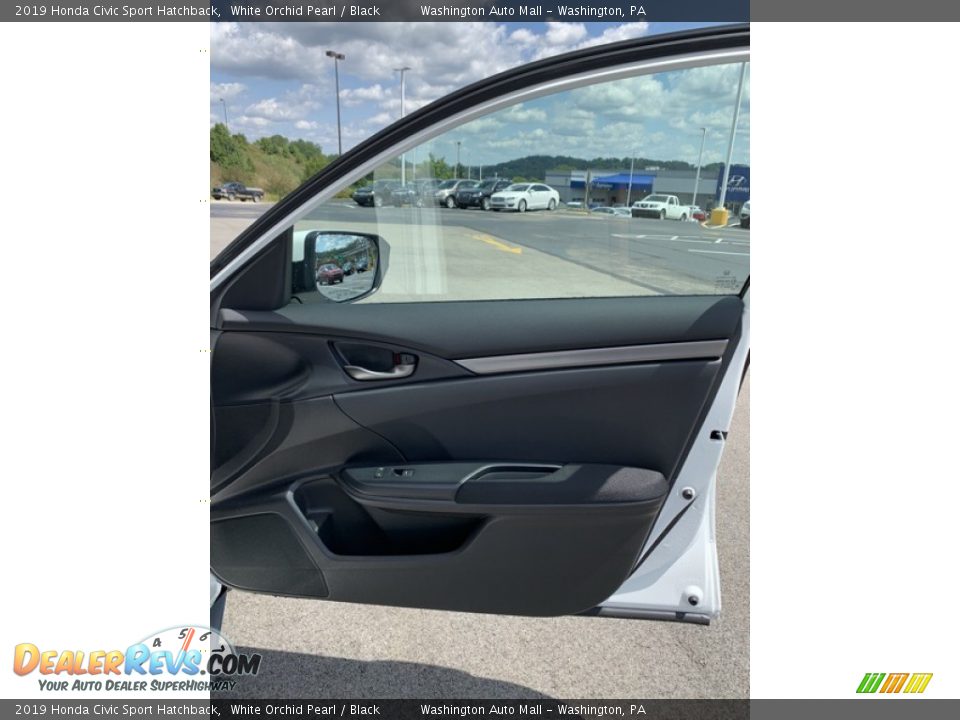 2019 Honda Civic Sport Hatchback White Orchid Pearl / Black Photo #26