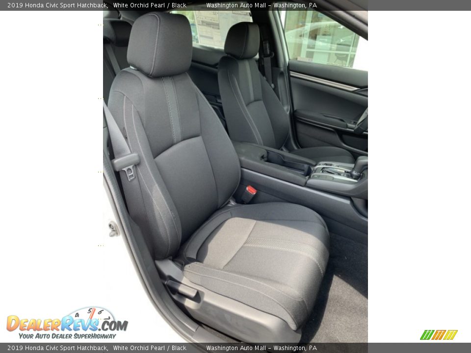 2019 Honda Civic Sport Hatchback White Orchid Pearl / Black Photo #27