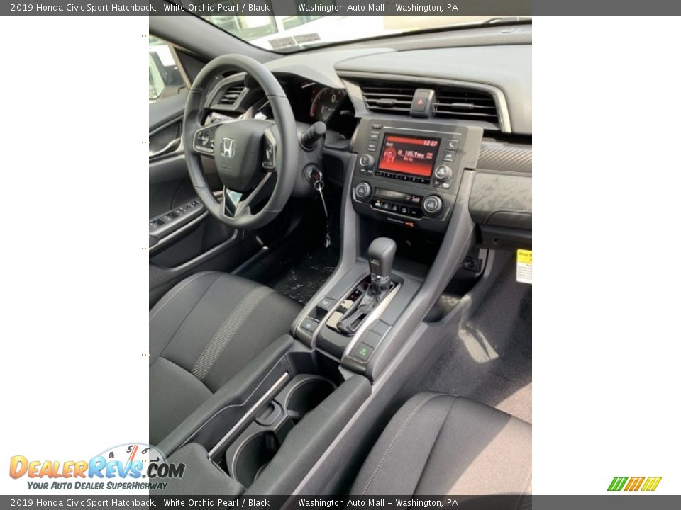 2019 Honda Civic Sport Hatchback White Orchid Pearl / Black Photo #28