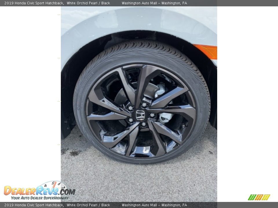 2019 Honda Civic Sport Hatchback White Orchid Pearl / Black Photo #29