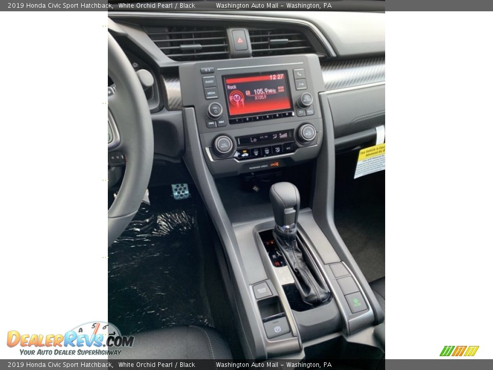 2019 Honda Civic Sport Hatchback White Orchid Pearl / Black Photo #31