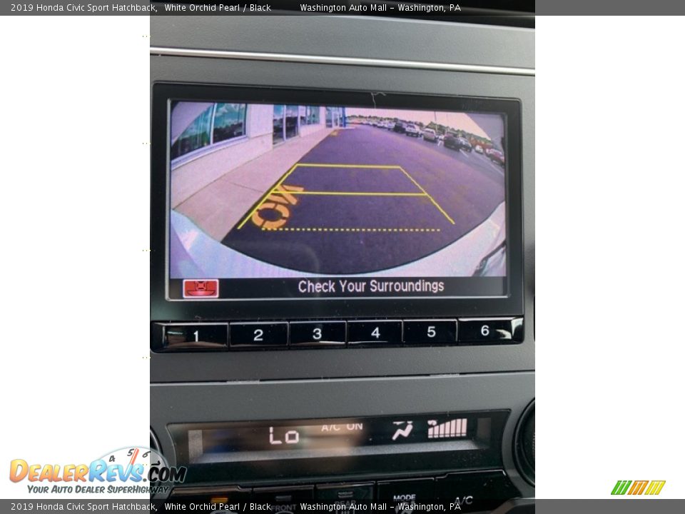 2019 Honda Civic Sport Hatchback White Orchid Pearl / Black Photo #32