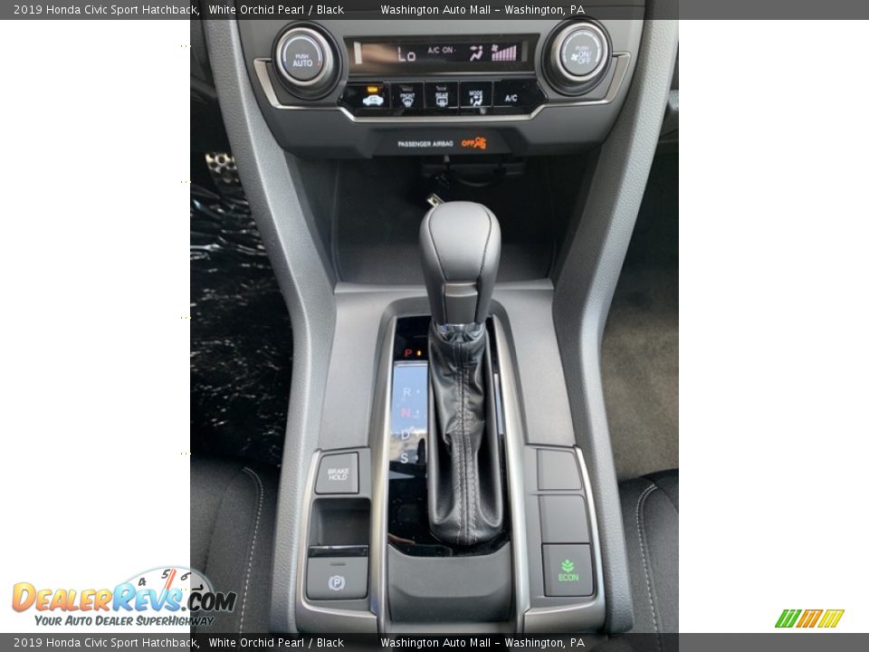 2019 Honda Civic Sport Hatchback White Orchid Pearl / Black Photo #33