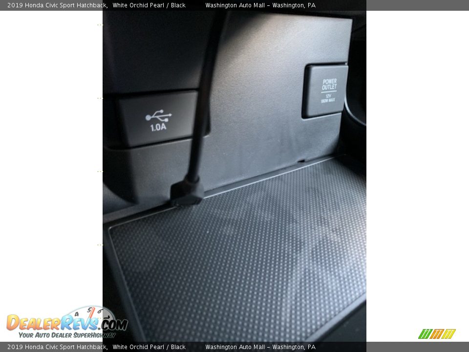 2019 Honda Civic Sport Hatchback White Orchid Pearl / Black Photo #35
