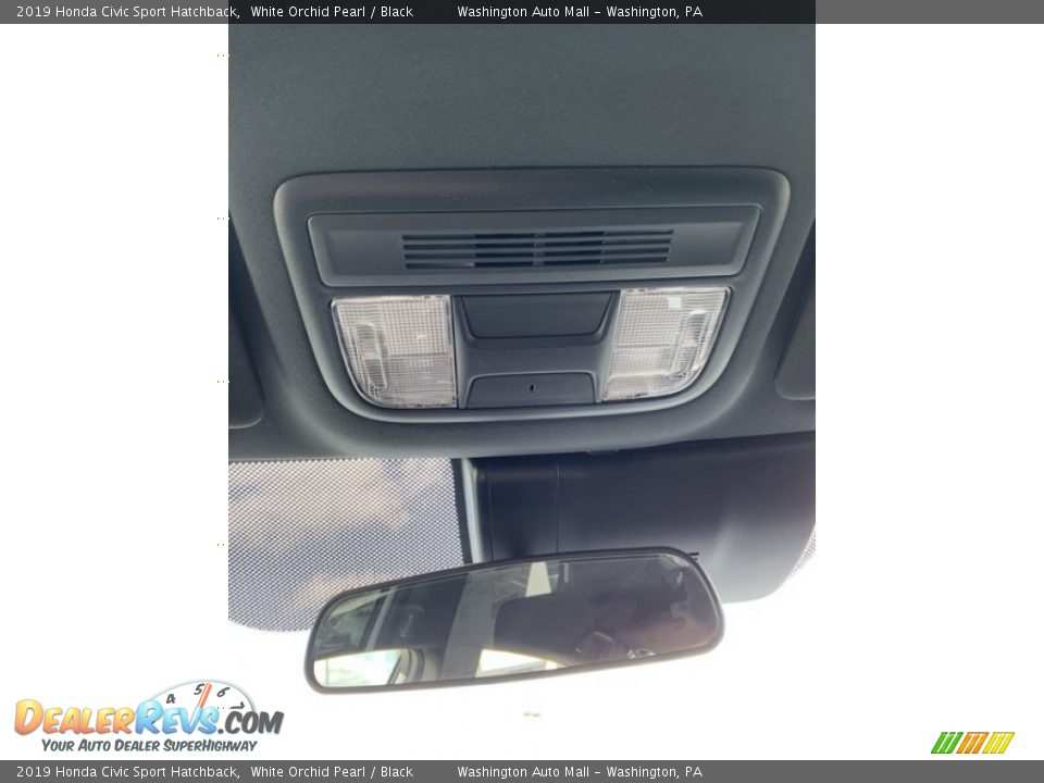 2019 Honda Civic Sport Hatchback White Orchid Pearl / Black Photo #36