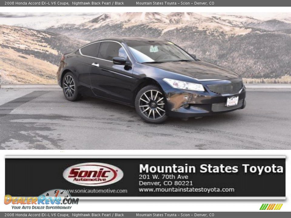 2008 Honda Accord EX-L V6 Coupe Nighthawk Black Pearl / Black Photo #1
