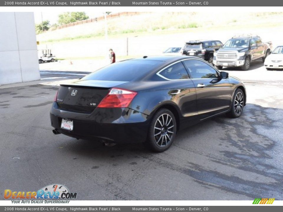 2008 Honda Accord EX-L V6 Coupe Nighthawk Black Pearl / Black Photo #6