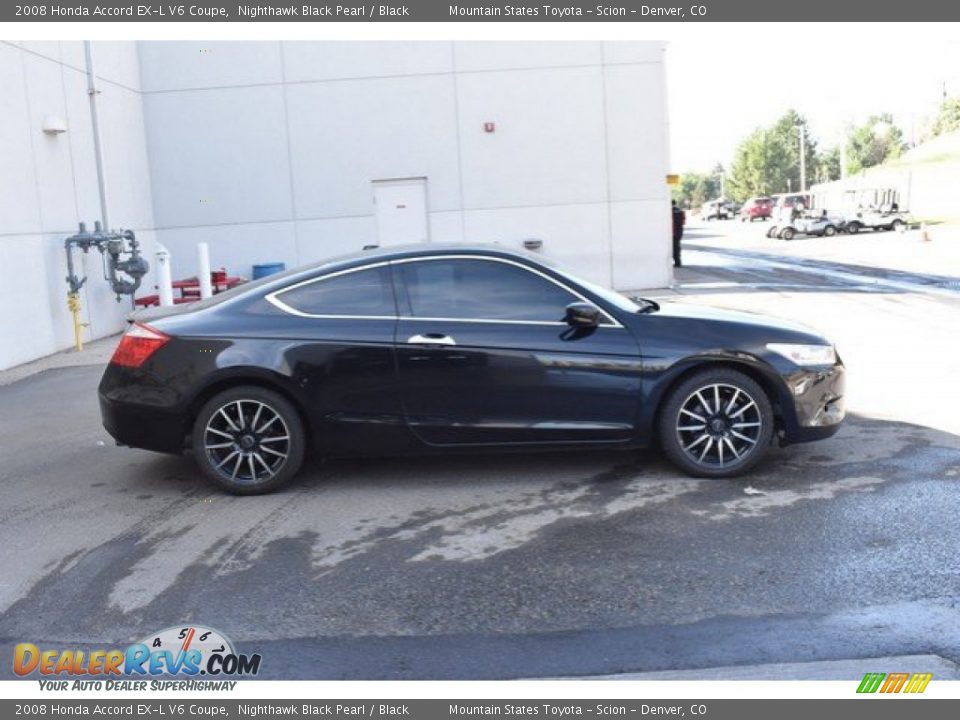 2008 Honda Accord EX-L V6 Coupe Nighthawk Black Pearl / Black Photo #7