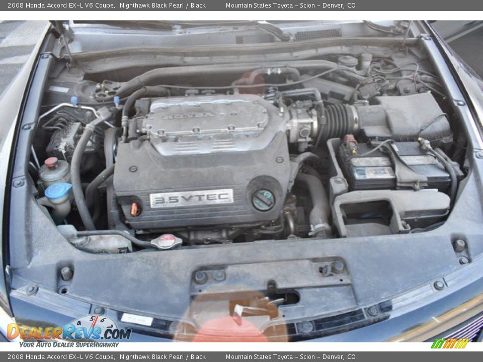 2008 Honda Accord EX-L V6 Coupe Nighthawk Black Pearl / Black Photo #9