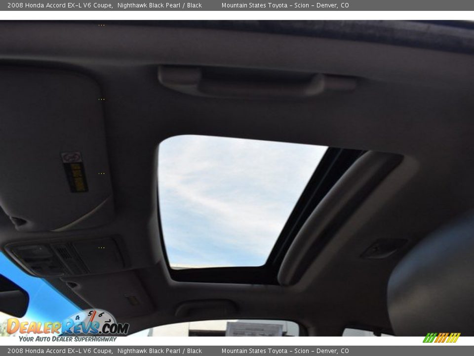 2008 Honda Accord EX-L V6 Coupe Nighthawk Black Pearl / Black Photo #10