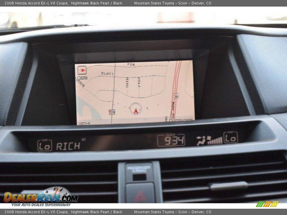 2008 Honda Accord EX-L V6 Coupe Nighthawk Black Pearl / Black Photo #11