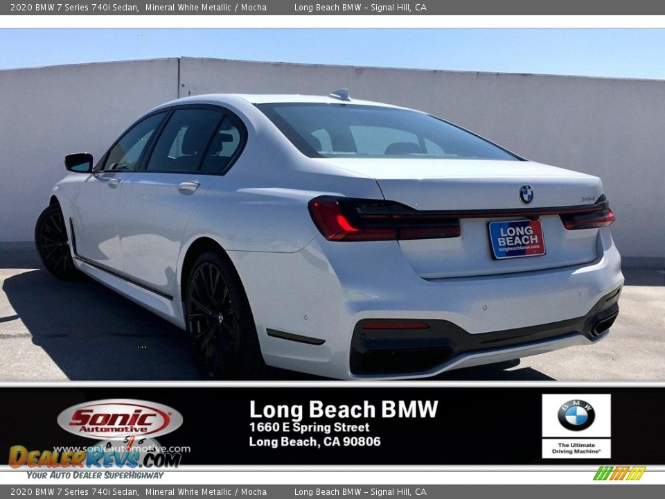 2020 BMW 7 Series 740i Sedan Mineral White Metallic / Mocha Photo #2