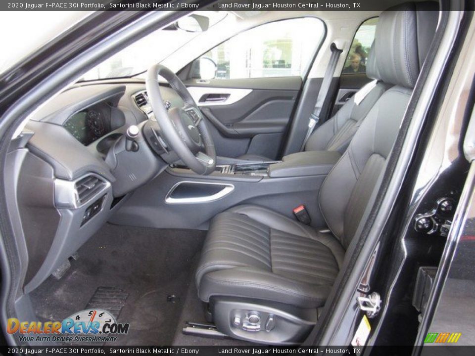 2020 Jaguar F-PACE 30t Portfolio Santorini Black Metallic / Ebony Photo #3