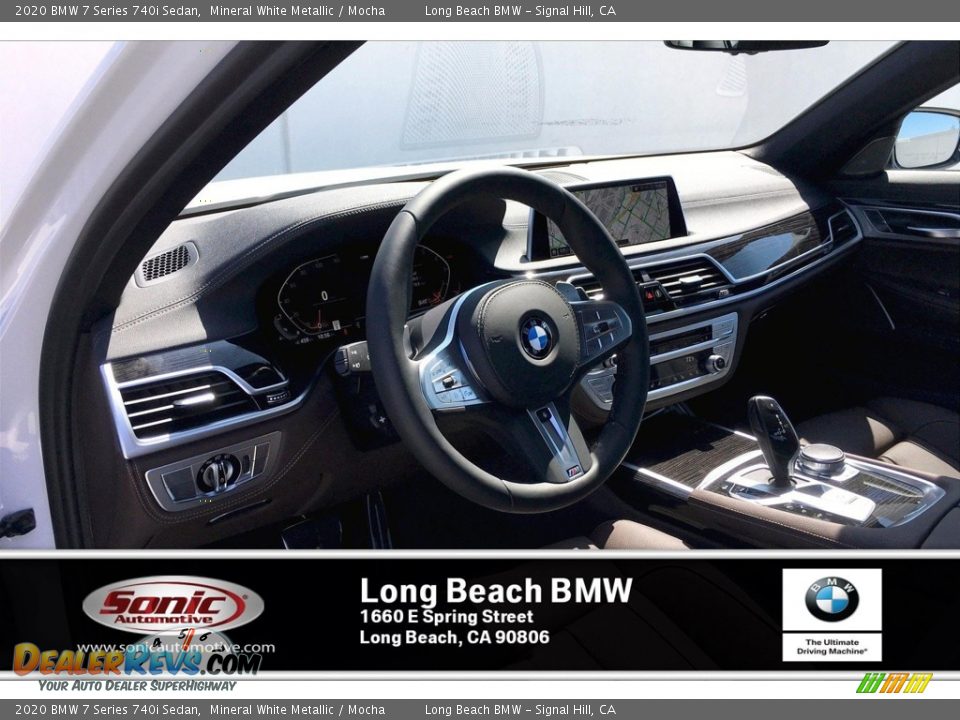 2020 BMW 7 Series 740i Sedan Mineral White Metallic / Mocha Photo #4