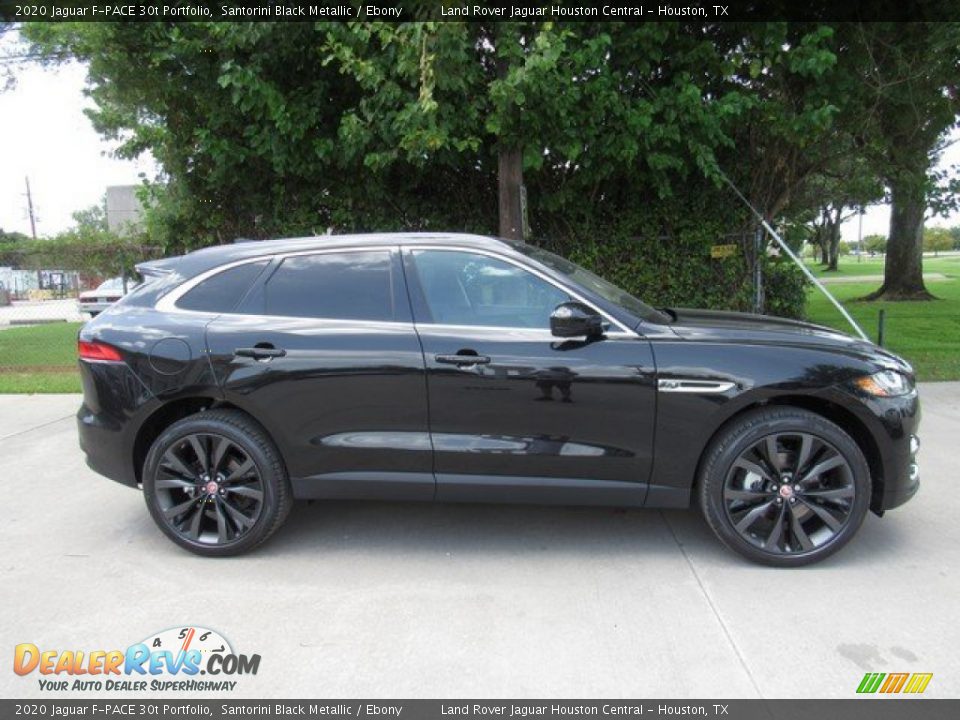 Santorini Black Metallic 2020 Jaguar F-PACE 30t Portfolio Photo #6