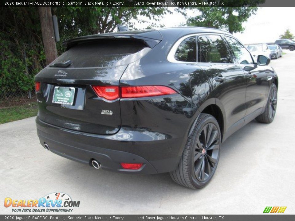 2020 Jaguar F-PACE 30t Portfolio Santorini Black Metallic / Ebony Photo #7