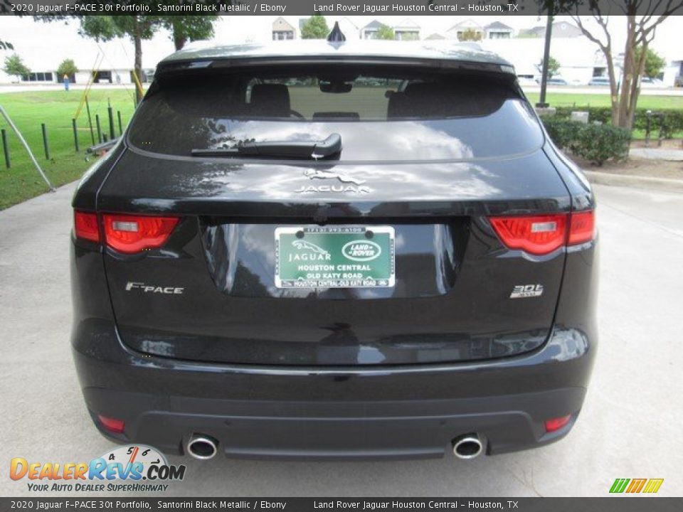 2020 Jaguar F-PACE 30t Portfolio Santorini Black Metallic / Ebony Photo #8