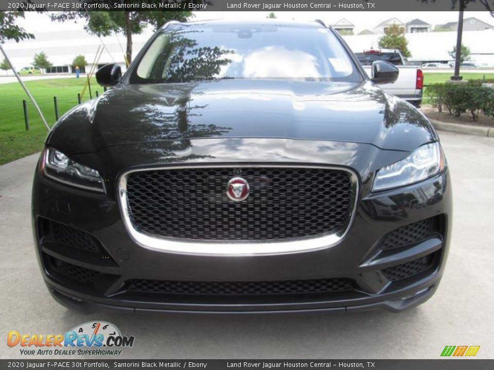 2020 Jaguar F-PACE 30t Portfolio Santorini Black Metallic / Ebony Photo #9