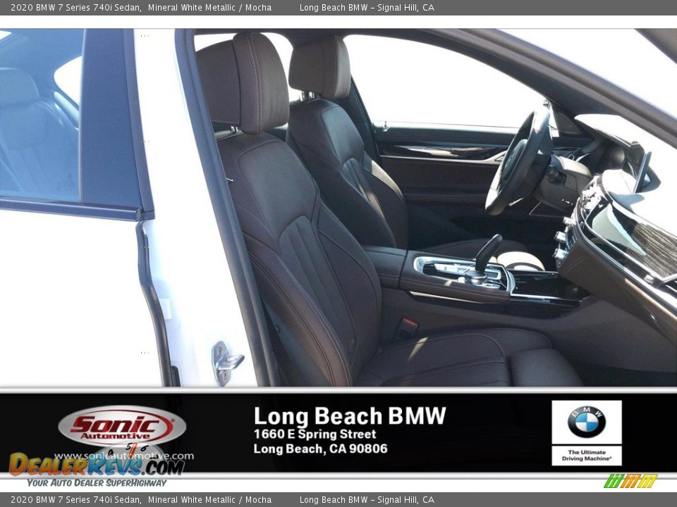 2020 BMW 7 Series 740i Sedan Mineral White Metallic / Mocha Photo #7