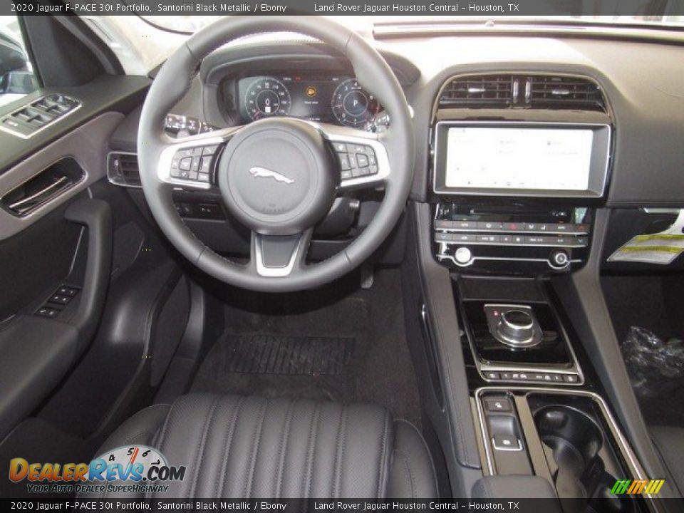 2020 Jaguar F-PACE 30t Portfolio Santorini Black Metallic / Ebony Photo #13