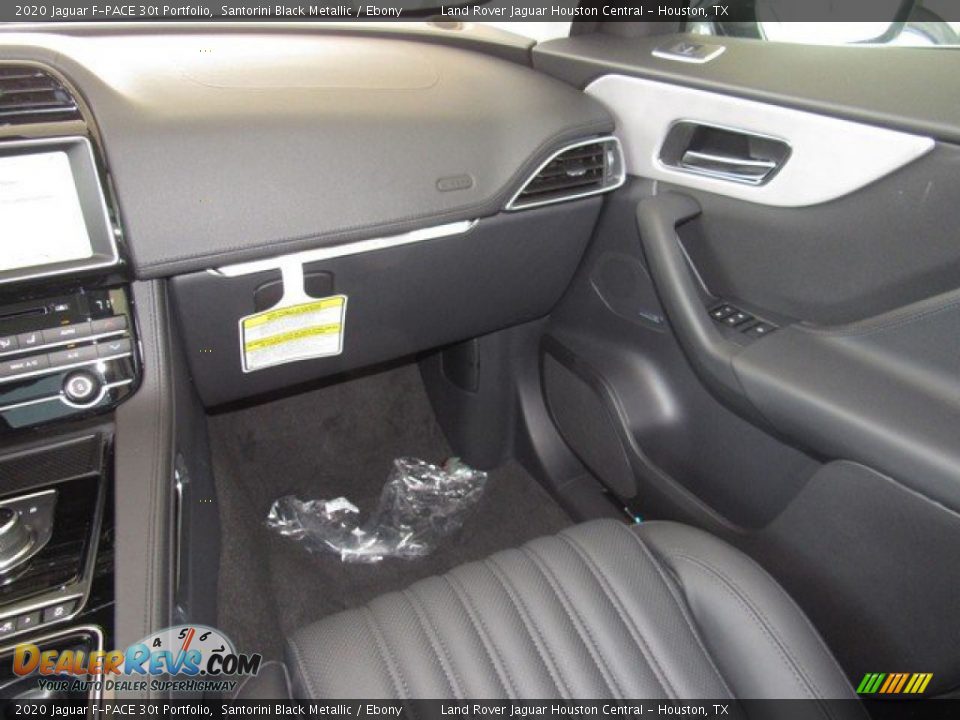 2020 Jaguar F-PACE 30t Portfolio Santorini Black Metallic / Ebony Photo #14