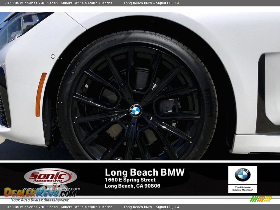 2020 BMW 7 Series 740i Sedan Mineral White Metallic / Mocha Photo #9