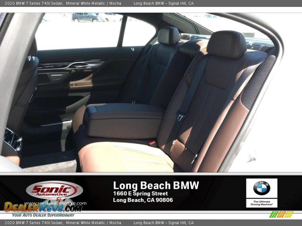 2020 BMW 7 Series 740i Sedan Mineral White Metallic / Mocha Photo #10