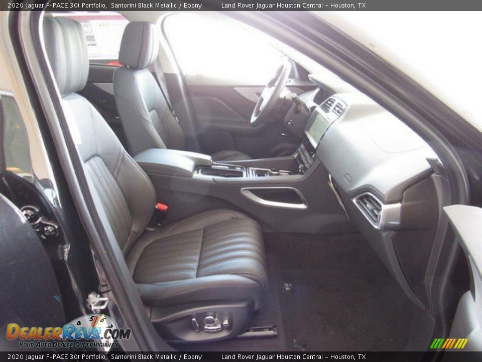 2020 Jaguar F-PACE 30t Portfolio Santorini Black Metallic / Ebony Photo #19