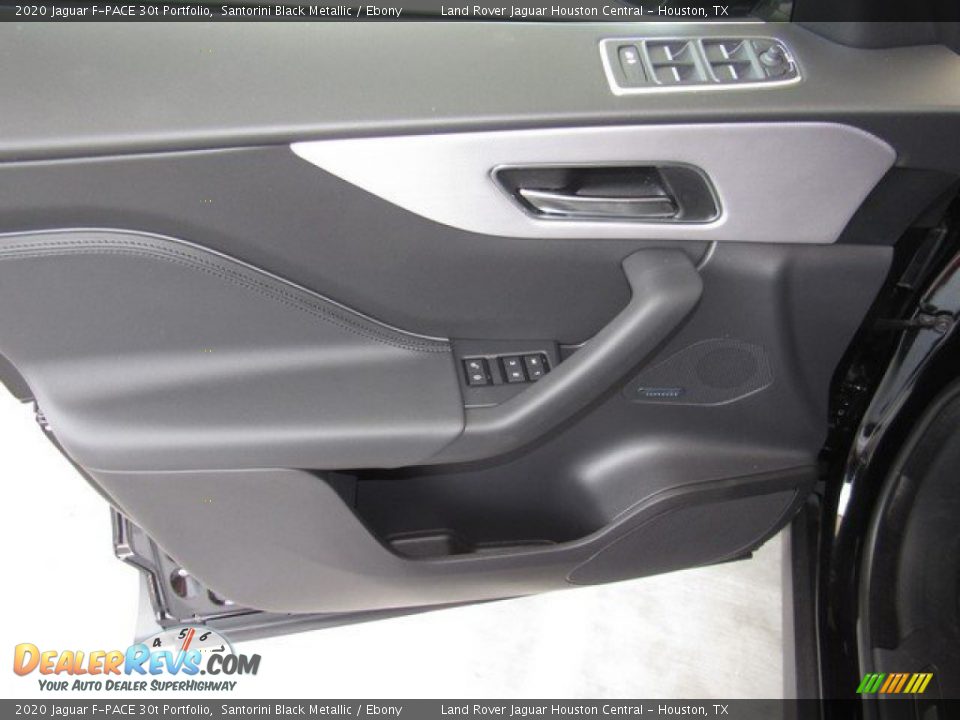 2020 Jaguar F-PACE 30t Portfolio Santorini Black Metallic / Ebony Photo #24