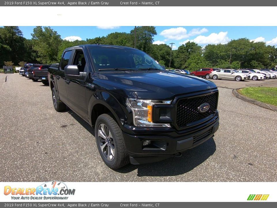 2019 Ford F150 XL SuperCrew 4x4 Agate Black / Earth Gray Photo #1