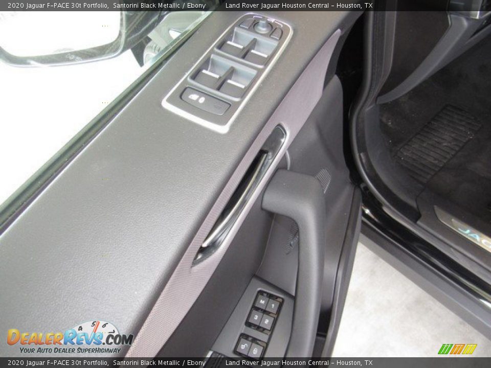 2020 Jaguar F-PACE 30t Portfolio Santorini Black Metallic / Ebony Photo #25