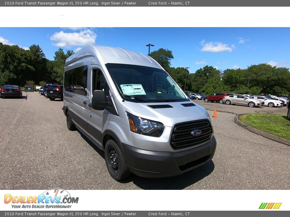 2019 Ford Transit Passenger Wagon XL 350 HR Long Ingot Silver / Pewter Photo #1