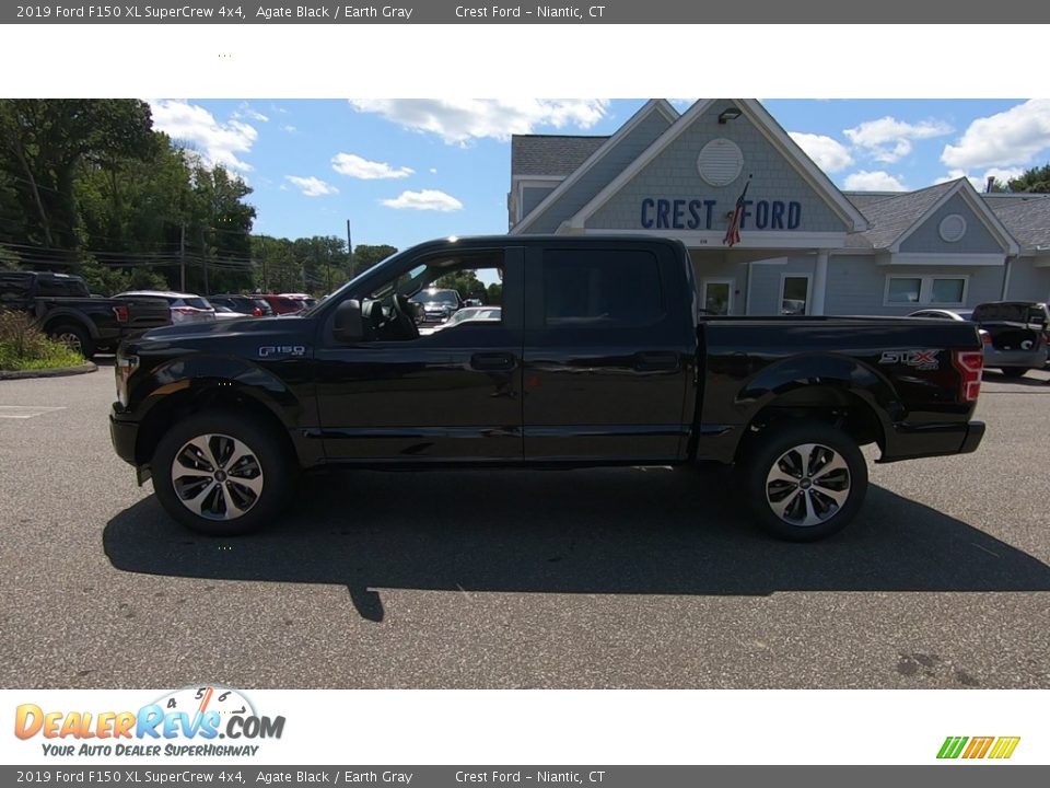 2019 Ford F150 XL SuperCrew 4x4 Agate Black / Earth Gray Photo #4