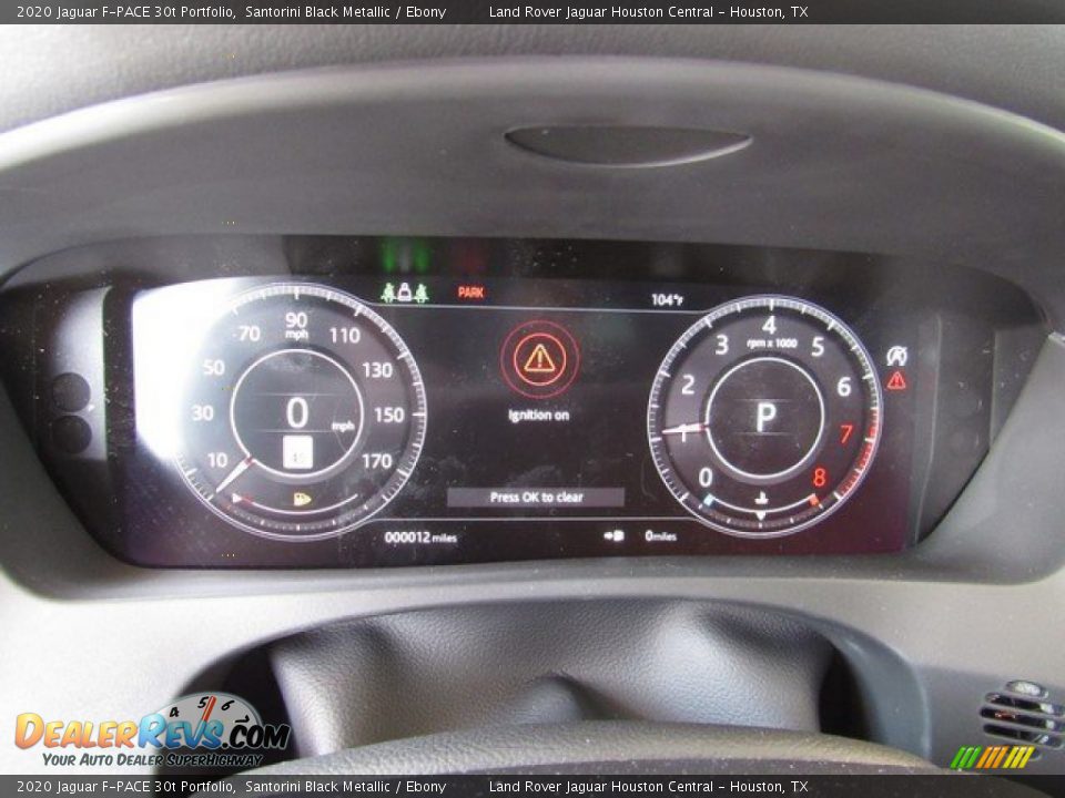 2020 Jaguar F-PACE 30t Portfolio Santorini Black Metallic / Ebony Photo #30