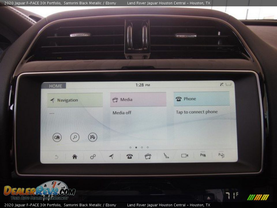 2020 Jaguar F-PACE 30t Portfolio Santorini Black Metallic / Ebony Photo #31