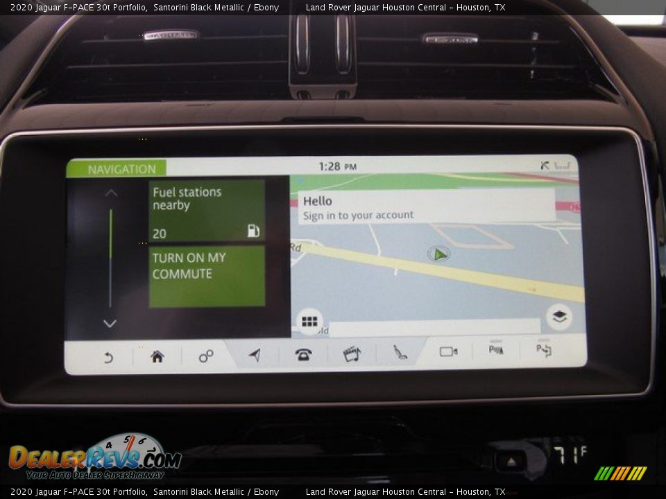 2020 Jaguar F-PACE 30t Portfolio Santorini Black Metallic / Ebony Photo #34