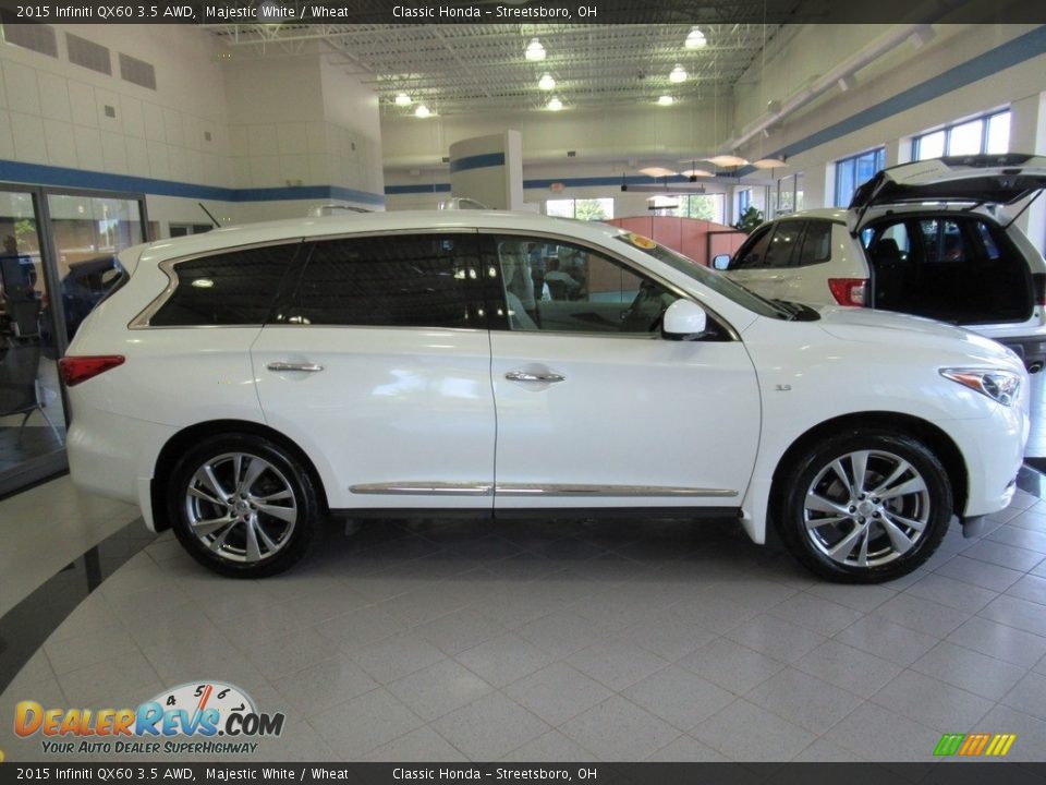 2015 Infiniti QX60 3.5 AWD Majestic White / Wheat Photo #5