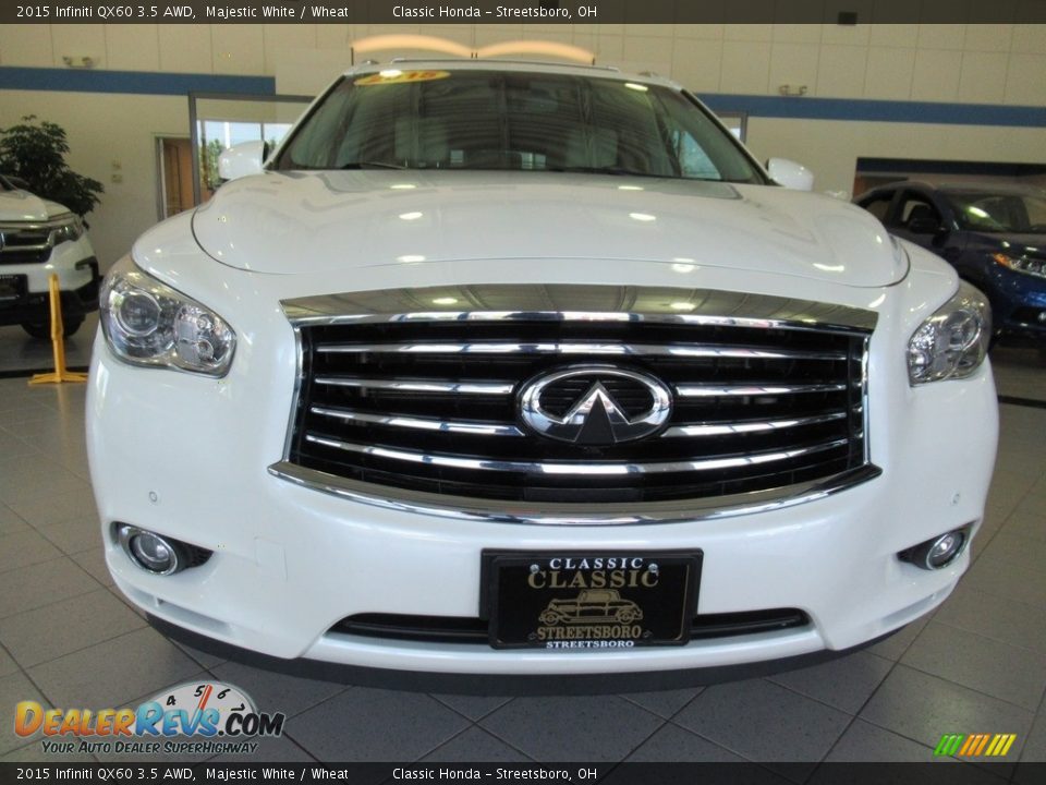 2015 Infiniti QX60 3.5 AWD Majestic White / Wheat Photo #13