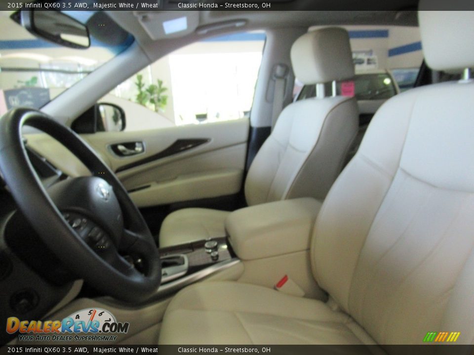 2015 Infiniti QX60 3.5 AWD Majestic White / Wheat Photo #16
