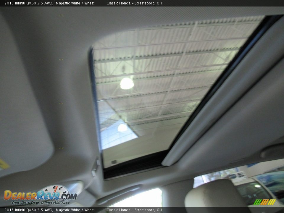 2015 Infiniti QX60 3.5 AWD Majestic White / Wheat Photo #17