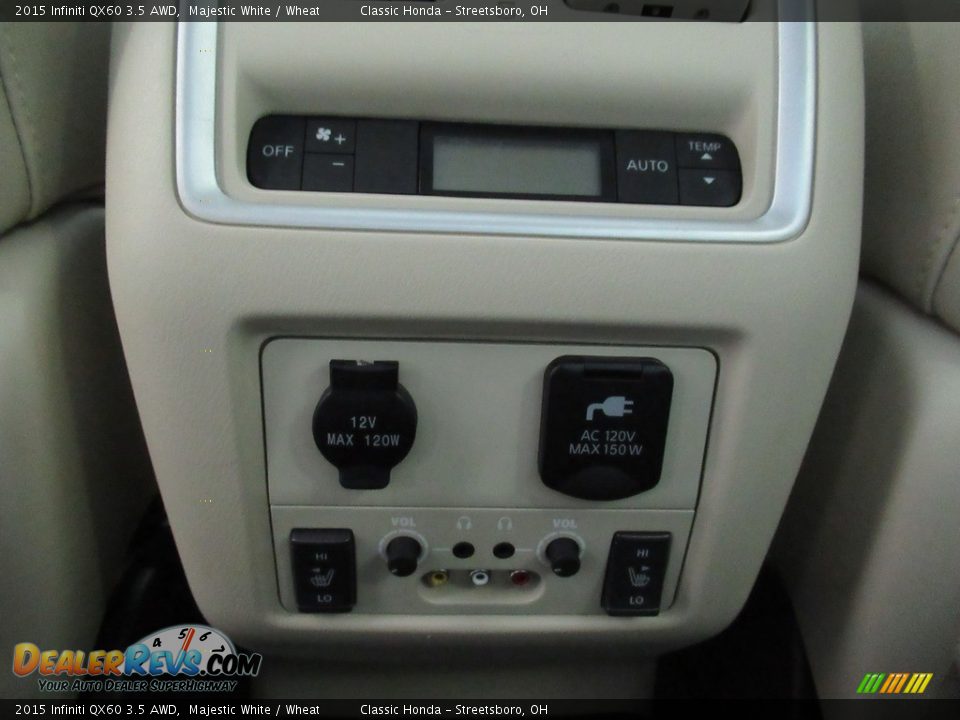 2015 Infiniti QX60 3.5 AWD Majestic White / Wheat Photo #19