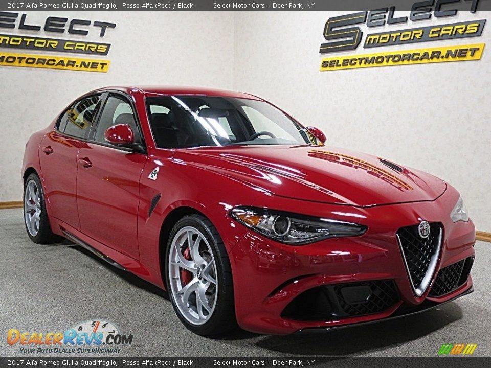 2017 Alfa Romeo Giulia Quadrifoglio Rosso Alfa (Red) / Black Photo #3