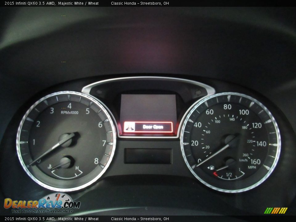 2015 Infiniti QX60 3.5 AWD Majestic White / Wheat Photo #26